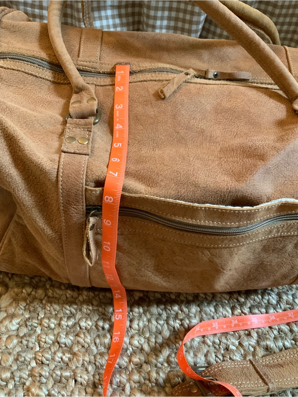 Myra NWOT Leather Duffel Bag - Classic Travel Weekender - Picture 4 of 16
